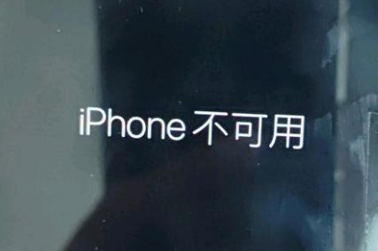 昌洒镇苹果服务网点分享锁屏界面显示“iPhone 不可用”如何解决 